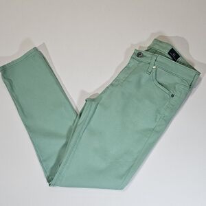 AG Adriano Goldschmied‎ Jeans Womens 25 Green The Prima Crop Mid Rise Cigarette